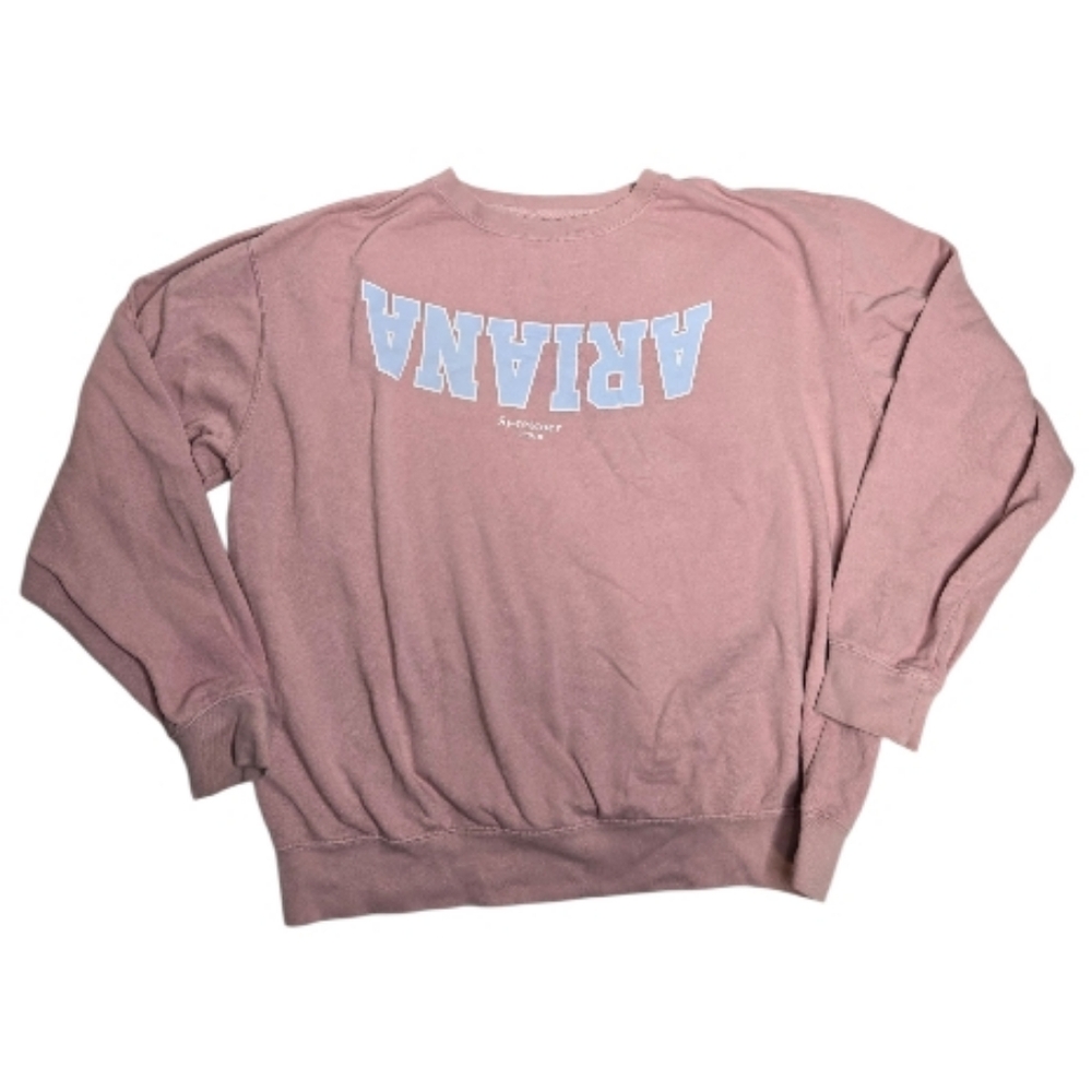 ARIANA‎ GRANDE x Nicopanda pink graphic crew neck sweatshirt sweater RARE L